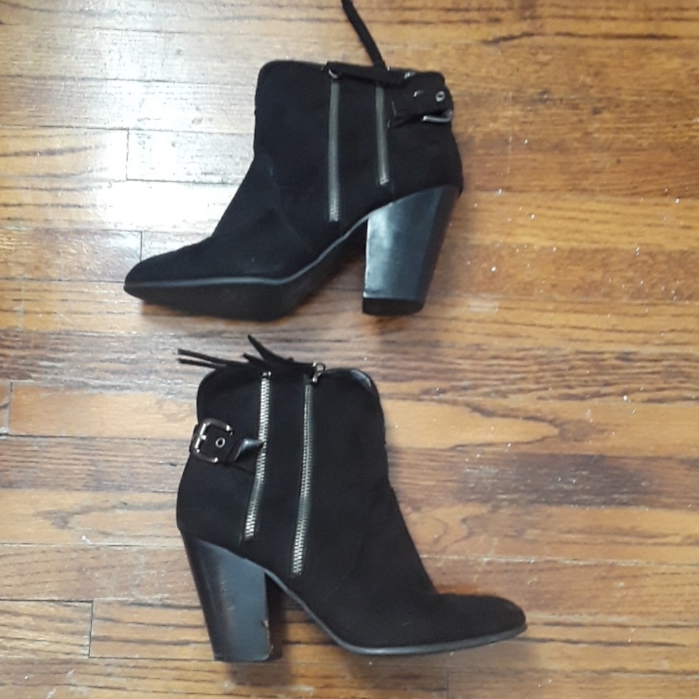 Black Zipper Booties